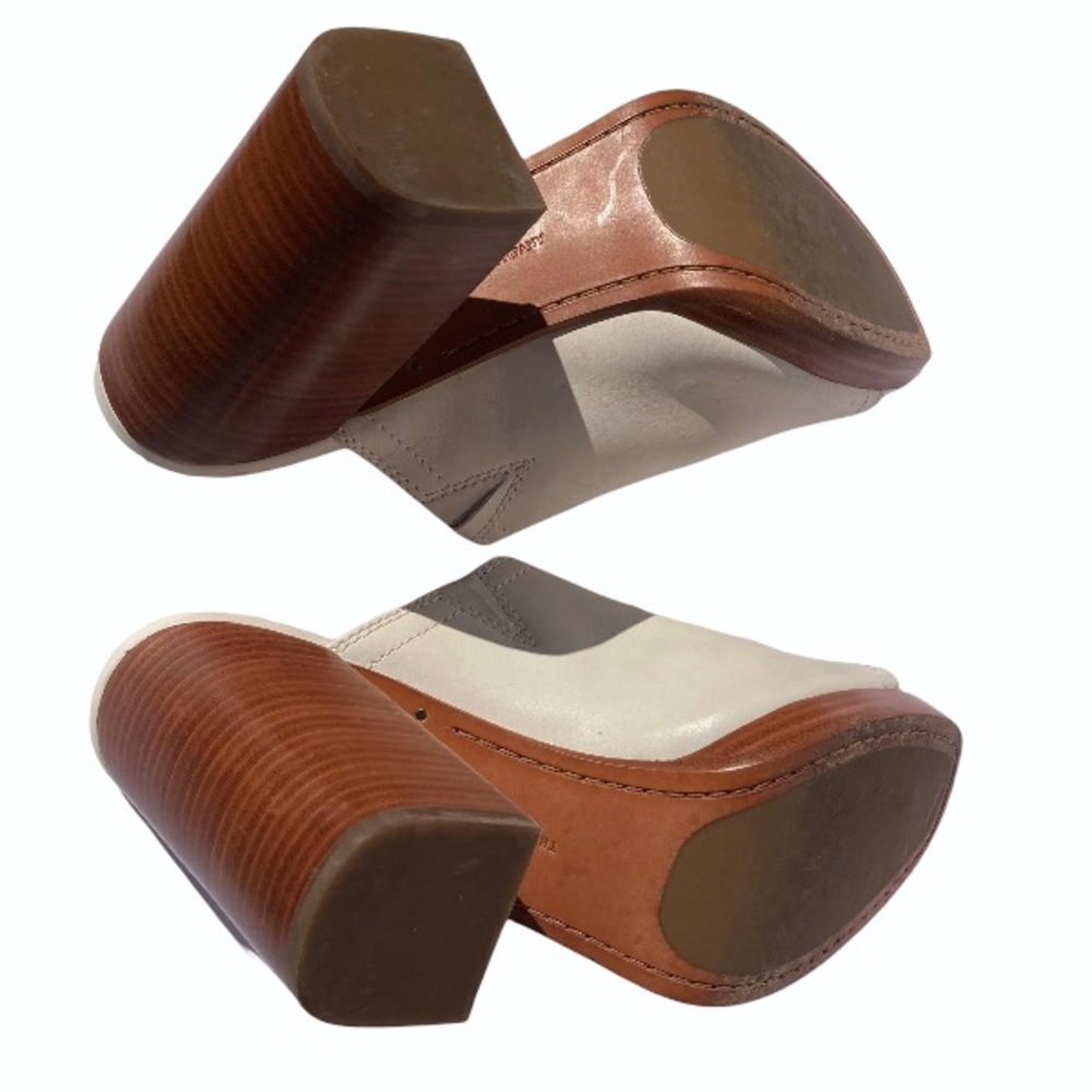 Frye Cream open toed mules with chunky heel - Picture 8 of 16